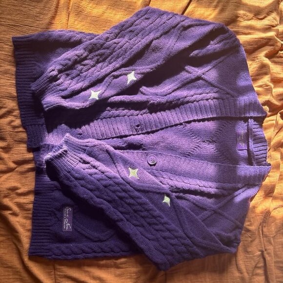 Purple wool sweater size medium - Picture 2 of 4